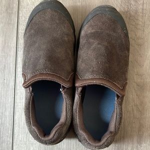 Used condition. Lands End suede slip on moc shoes. Size 13